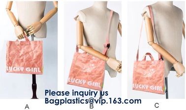 Customized Elegant Eco Reusable Promotion Gift Waterproof Tote Shopping Paper Tyvek Bag Dupont Recyclable Tyvek Shopping supplier