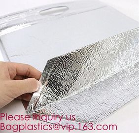 Polyester Wholesale Insulated Ice Wine Collapsible Ice Cream Lined Dry Lunch Aluminum Thermal Cooler Bag, Bagease supplier