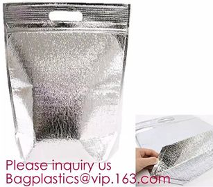 Polyester Wholesale Insulated Ice Wine Collapsible Ice Cream Lined Dry Lunch Aluminum Thermal Cooler Bag, Bagease supplier