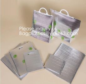 Custom Frozen Food Insulation Foil Liner Aluminum Foil Bubble Thermal Insulation Bag,Imprint Portable Non-Woven Large In supplier