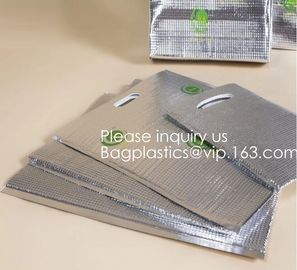 Custom Frozen Food Insulation Foil Liner Aluminum Foil Bubble Thermal Insulation Bag,Imprint Portable Non-Woven Large In supplier