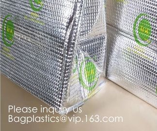 Custom Frozen Food Insulation Foil Liner Aluminum Foil Bubble Thermal Insulation Bag,Imprint Portable Non-Woven Large In supplier