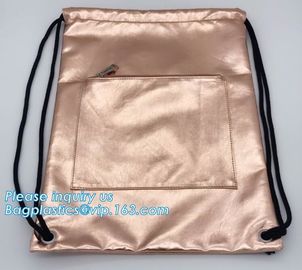 Custom PU Leather Drawstring Bags Leather Pouches with LOGO,Waterproof PU Leather Drawstring Bag, Bagease, Bagplastics supplier