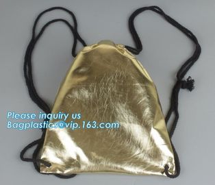 Custom PU Leather Drawstring Bags Leather Pouches with LOGO,Waterproof PU Leather Drawstring Bag, Bagease, Bagplastics supplier