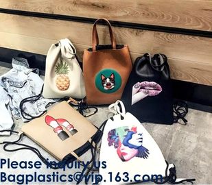 Eco-Friendly Wholesale Makeup Bag Pu Leather Custom Drawstring Cosmetic Bag,Galaxy pu leather drawstring cosmetic pouch supplier