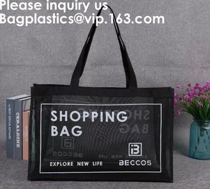 Eco Friendly Tote Mesh Shopping Bag Nylon Mesh Net,Reusable Mesh Produce Bags Larger Capacity Grocery Shopping Storage F supplier