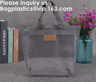 Eco Friendly Tote Mesh Shopping Bag Nylon Mesh Net,Reusable Mesh Produce Bags Larger Capacity Grocery Shopping Storage F supplier