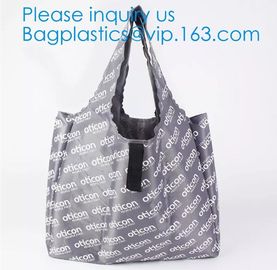 Folding Eco Recycled Reusable Trolley Custom Portable Cloth Polyester/Nylon Foldable Grocery Tote Shopping Bag supplier