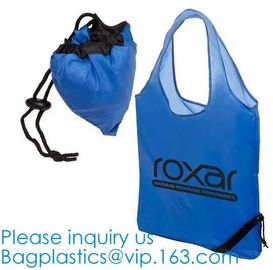 Recyclable Reusable Resealable High Quality Grocery Bag, Promotion Reusable Polyester Nylon Foldable Shopping Bag supplier