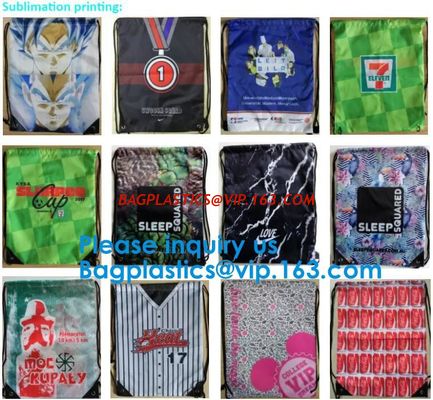 Sport Gym Drawstring Backpack Polyester Draw String Bags,Dacron Drawstring Backpack Shoulder Bags, bagease, bagplastics supplier