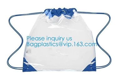 Promotional Transparent PVC Clear Drawstring Backpack Bags,Promotional Hot Selling Waterproof Transparent PVC Backpack D supplier