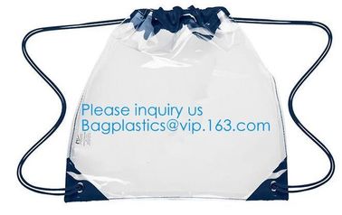 Promotional Transparent PVC Clear Drawstring Backpack Bags,Promotional Hot Selling Waterproof Transparent PVC Backpack D supplier