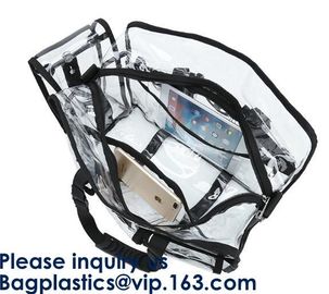 Professional Clear Makeup Cosmetic Bag PVC Carry Bag With 7 Extra Magnet Pockets And Detachable Shoulder Strap supplier