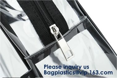 Clear PVC Bag With Zipper Interior Pouch And Detachable Shoulder Strap,Cosmetic Tote Bags With Zipper Closure, bagease supplier