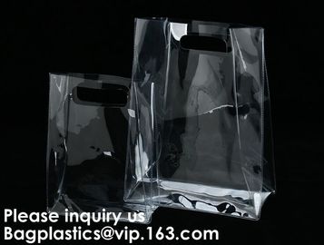 Transparent Makeup Bag Cosmetic Bag Pvc Tote Bag With Clear Handles And Plastic Buckle Closure, crossboady, shoulder supplier