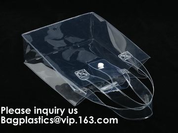 Transparent Makeup Bag Cosmetic Bag Pvc Tote Bag With Clear Handles And Plastic Buckle Closure, crossboady, shoulder supplier