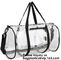 Clear Duffel Gym Bag Transparent PVC Carry Bag With Shoulder Strap,Cosmetic Carry Bag Magnet Pockets Detachable Shoulder supplier
