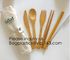 Eco friendly 5 Pieces Fork Knife Spoon Bamboo Disposable Cutlery Set Reusable Bamboo Cutlery Travel Set Bagease pack supplier