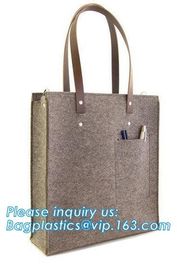 Felt Laptop Bag With Zipper Pocket Eco Polyester Felt Low Price Tote Bag Handmade Fashion Felt Women Bag supplier