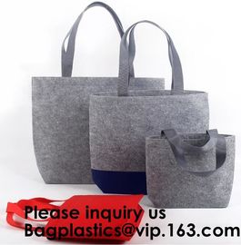 Women Fashion Customized Designer Women Shopping Felt Tote Bag, Colorful Felt Bag With Small Pouch/Red Wool Felt Bag supplier