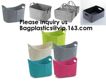 Promotional Custom Made Silk Screen Printing Tote Felt Bag, Shopping Bag,Beach Bag with Leather Handle Shopping Women Ba supplier