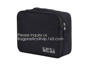 Large Capacity waterproof Hanging travel Cosmetic Bag Toiletry Bag With Hook,Pouch Travel Small Black PU Cosmetic Bag supplier