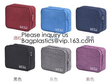 Large Capacity waterproof Hanging travel Cosmetic Bag Toiletry Bag With Hook,Pouch Travel Small Black PU Cosmetic Bag supplier