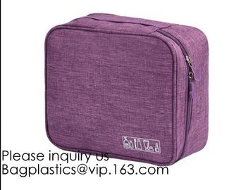 Large Capacity waterproof Hanging travel Cosmetic Bag Toiletry Bag With Hook,Pouch Travel Small Black PU Cosmetic Bag supplier
