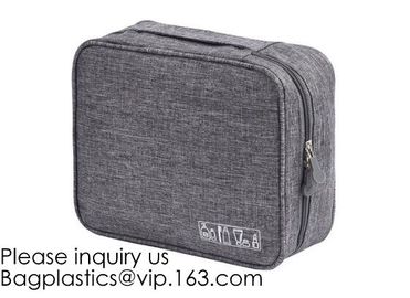 Large Capacity waterproof Hanging travel Cosmetic Bag Toiletry Bag With Hook,Pouch Travel Small Black PU Cosmetic Bag supplier