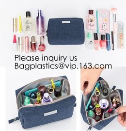 Portable custom logo printed Transparent Makeup Window Women Makeup Pouch Travel Clear Cosmetic bag Travel Cosmetic Bag supplier