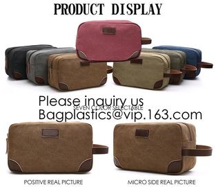 Natural Hemp Branded Cosmetic Bags,Custom Genuine Leather Travel Cosmetic Bag for Men,Bagease, Bagplastics, package supplier