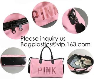 Pink Color Nylon Waterproof Handbag  Large Capacity  Carry-on Bag Durable Multifunction Bag Portable Women Bag supplier