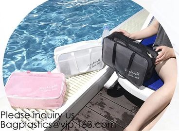 Wholesale Custom Logo Fancy Handy Luxury Empty Travel Pvc Toiletry Cosmetic Bag Pouch,Fashion Large Capacity PU and PVC supplier