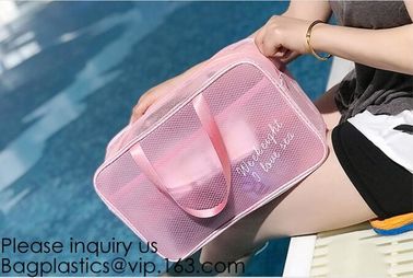 PVC Makeup Bag Waterproof Cute Clear Transparent Plastic PVC Travel Makeup Cosmetic Toiletry Zip Bag Pouch supplier