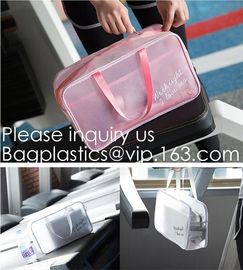 PVC Makeup Bag Waterproof Cute Clear Transparent Plastic PVC Travel Makeup Cosmetic Toiletry Zip Bag Pouch supplier