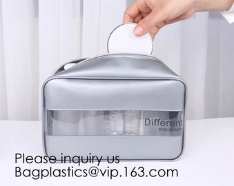 Wholesale price environmental PVC pouch Dotted Transparent Cosmetic Storage Travel Toiletry Organizer Bags supplier