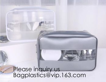 Wholesale price environmental PVC pouch Dotted Transparent Cosmetic Storage Travel Toiletry Organizer Bags supplier