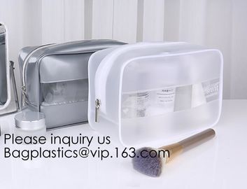 Wholesale price environmental PVC pouch Dotted Transparent Cosmetic Storage Travel Toiletry Organizer Bags supplier