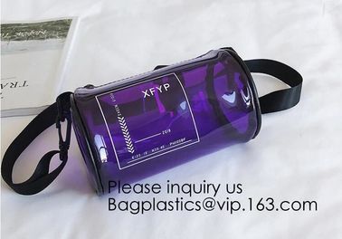 Tube Bags, Promotional Beautiful Travel Small Cosmetic Pouch Women Clutch Bag PVC Shiny Cosmetic Beauty Makeup Bag supplier