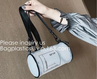 Tube Bags, Promotional Beautiful Travel Small Cosmetic Pouch Women Clutch Bag PVC Shiny Cosmetic Beauty Makeup Bag supplier