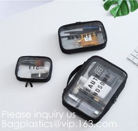 Travel Transparent Toilet Pvc Cosmetic Bag Clear Easy-Carry Makeup Pouch,Large Capacity Beautiful Cute PVC Cosmetic Pouc supplier