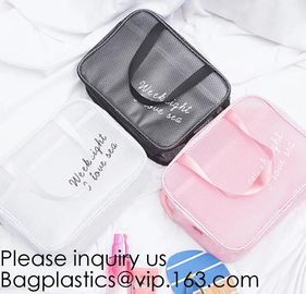 Eco-friendly Fashion Waterproof Clear PVC Zippered Cosmetic Pouch for Bathroom,Holographic PVC Makeup Cosmetic Bag Laser supplier