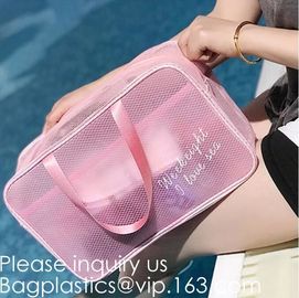 Eco-friendly Fashion Waterproof Clear PVC Zippered Cosmetic Pouch for Bathroom,Holographic PVC Makeup Cosmetic Bag Laser supplier