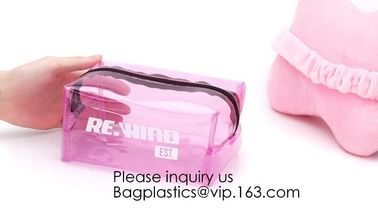 Double Layer Waterproof Storage Transparent Pvc Cosmetic Bag Pouch With Handle,Fashion Cute Girl'S Glitter Pvc Cosmetic supplier