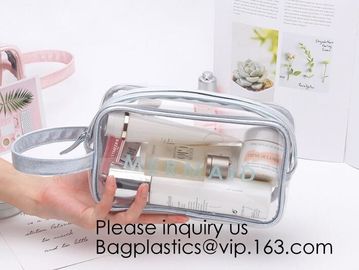 Clear Transparent Plastic PVC Bags Travel Makeup Cosmetic Bag Toiletry Zip Pouch,Toiletry Makeup Bag Pouch With Zipper C supplier