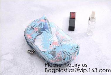 Custom Printing Recycled Soft Pvc Zipper Cosmetic Pouch,Transparent Customer Design PVC Cosmetic Pouch, bagease, bagplas supplier