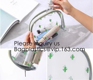 Custom Printing Recycled Soft Pvc Zipper Cosmetic Pouch,Transparent Customer Design PVC Cosmetic Pouch, bagease, bagplas supplier