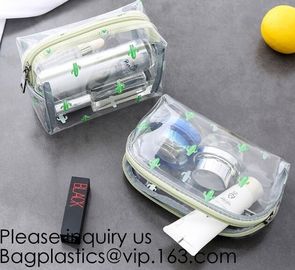 Custom Printing Recycled Soft Pvc Zipper Cosmetic Pouch,Transparent Customer Design PVC Cosmetic Pouch, bagease, bagplas supplier