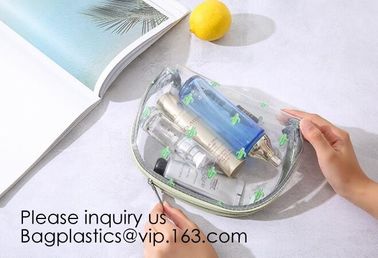 Custom Printing Recycled Soft Pvc Zipper Cosmetic Pouch,Transparent Customer Design PVC Cosmetic Pouch, bagease, bagplas supplier