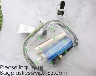 Custom Printing Recycled Soft Pvc Zipper Cosmetic Pouch,Transparent Customer Design PVC Cosmetic Pouch, bagease, bagplas supplier